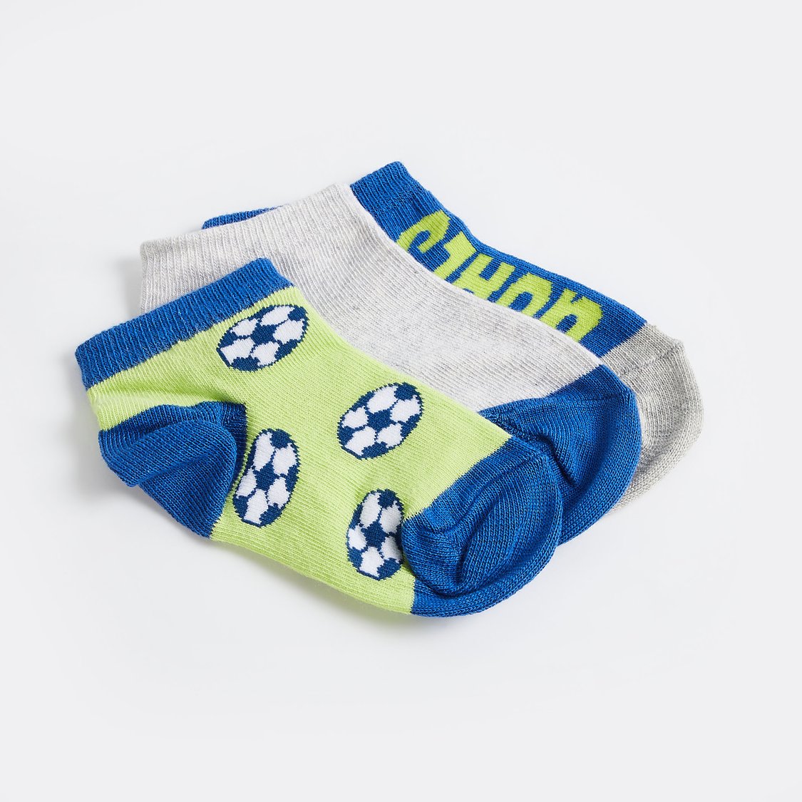 Juniors Printed Ankle Length Socks - Set of 3