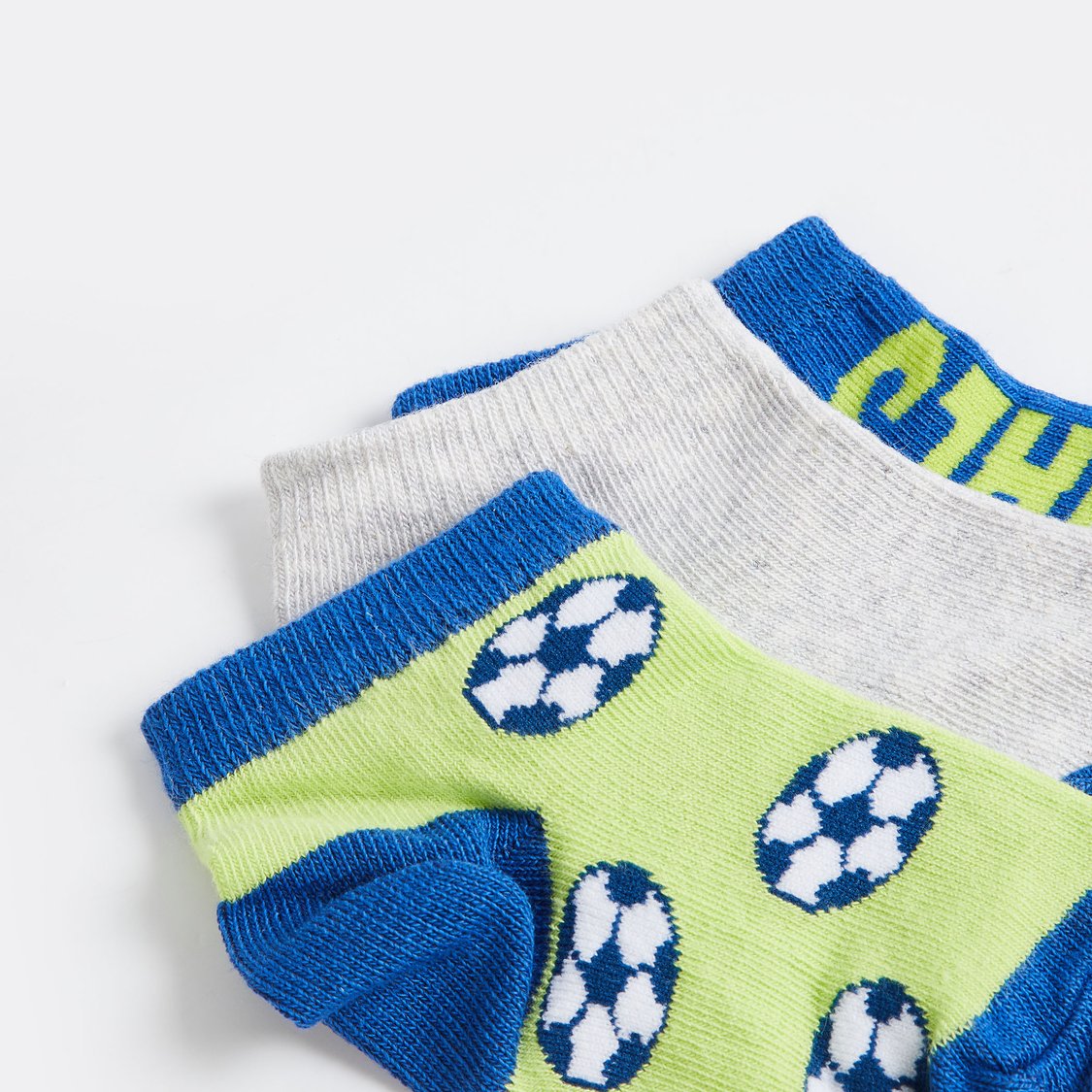 Juniors Printed Ankle Length Socks - Set of 3