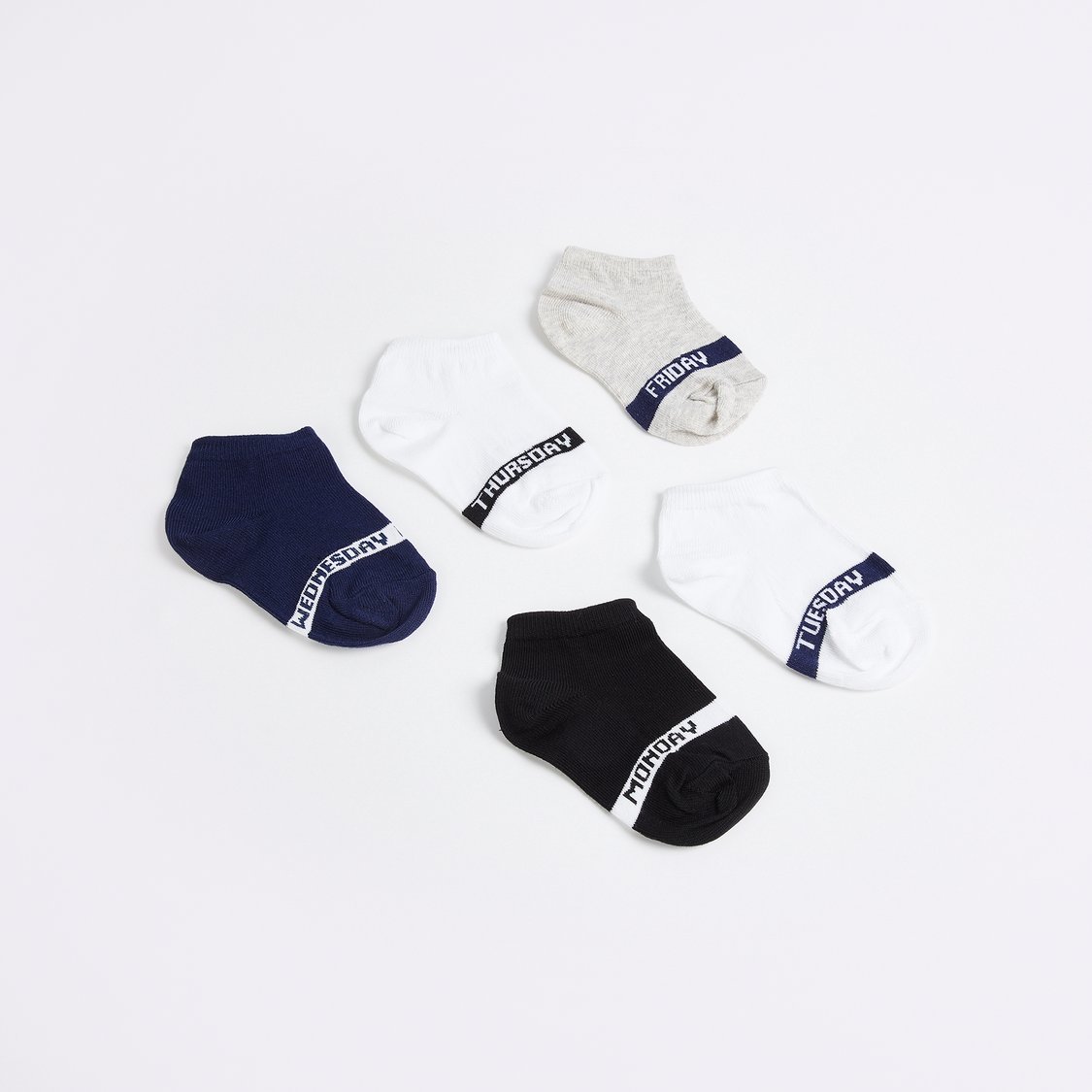 Juniors Printed Ankle Length Socks - Set of 5