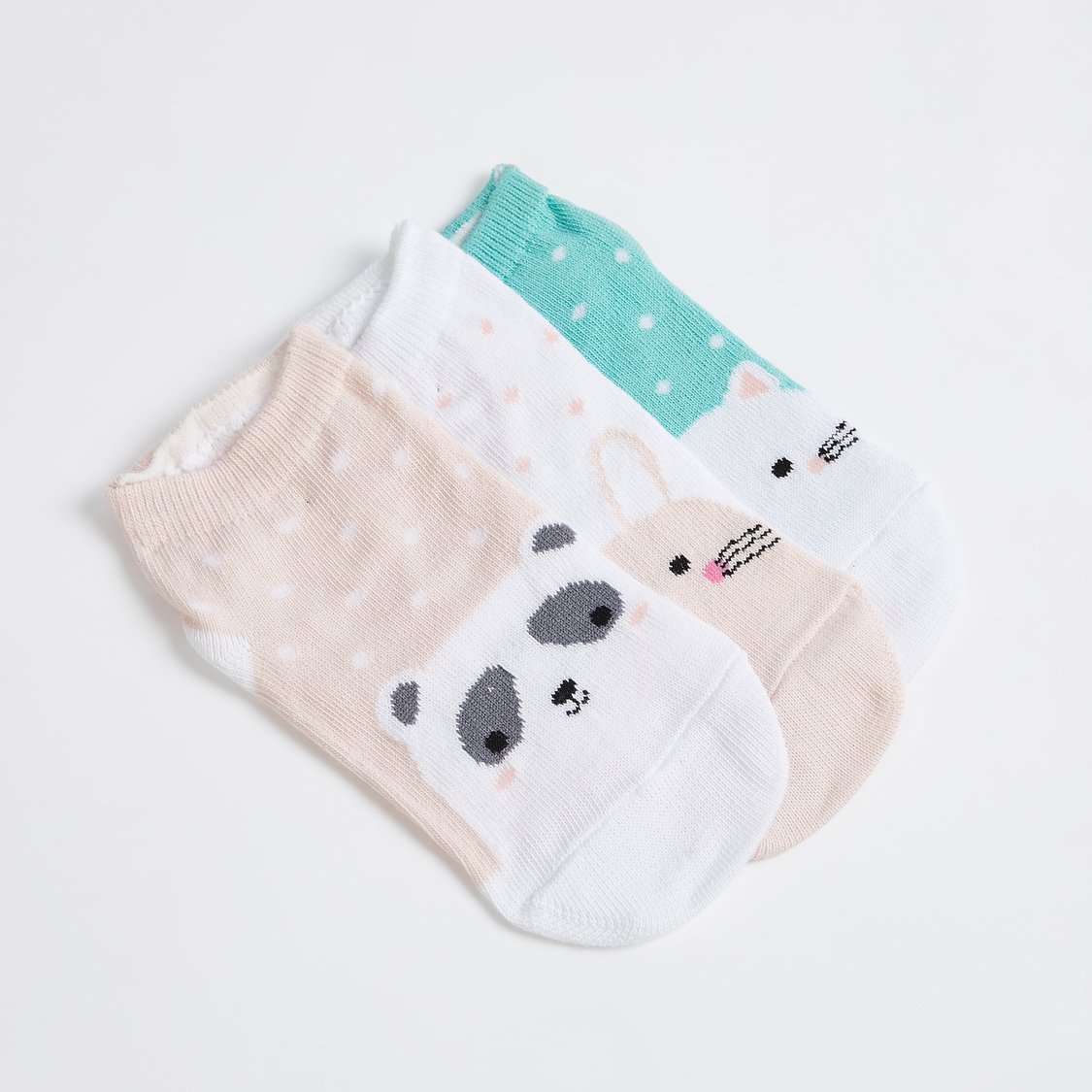 Juniors Printed Ankle Length Socks - Set of 3