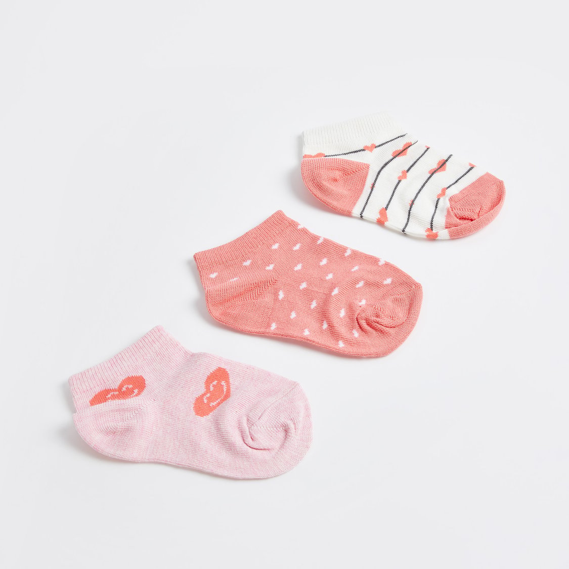 Juniors Assorted Ankle Length Socks - Set of 3