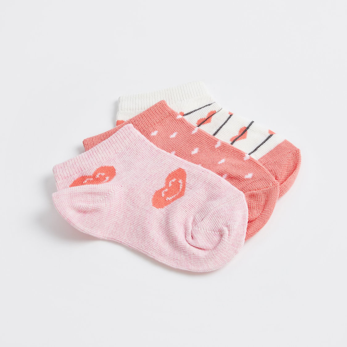 Juniors Assorted Ankle Length Socks - Set of 3