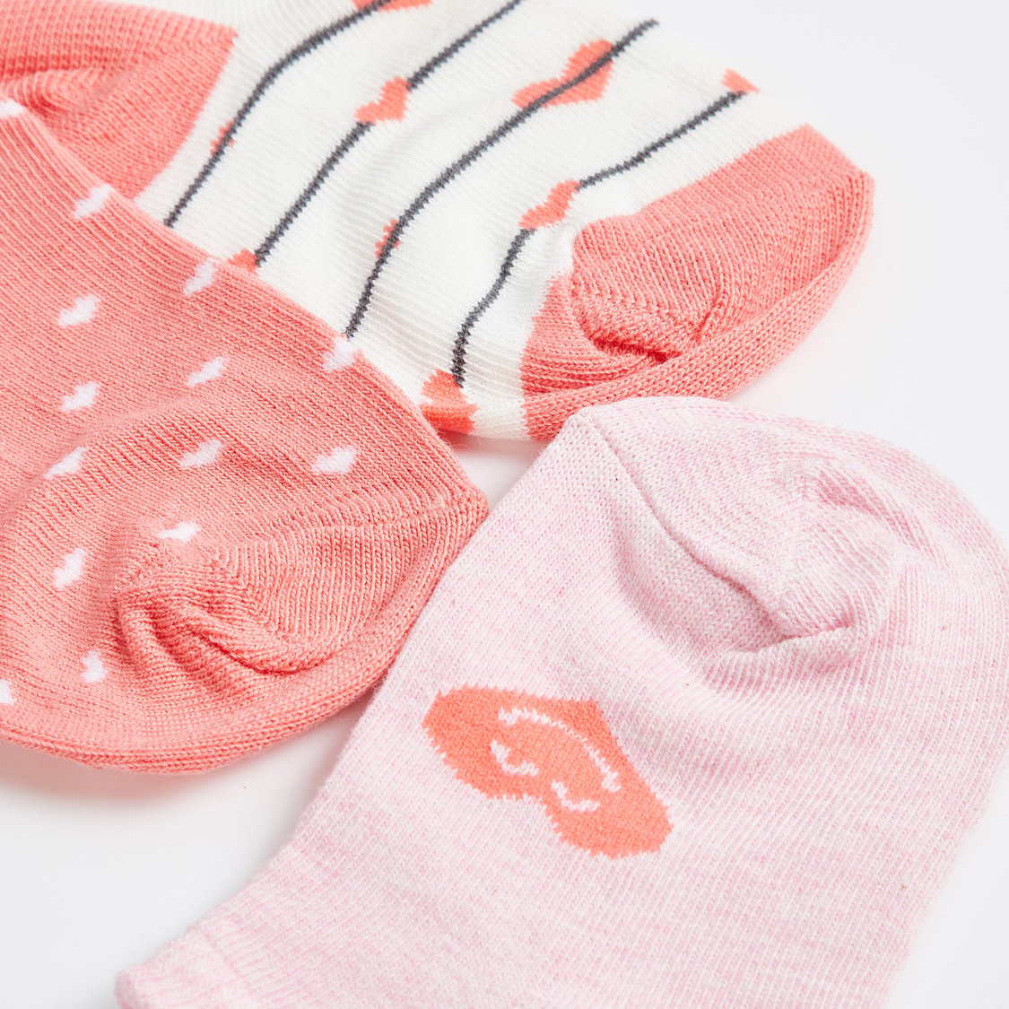 Juniors Assorted Ankle Length Socks - Set of 3