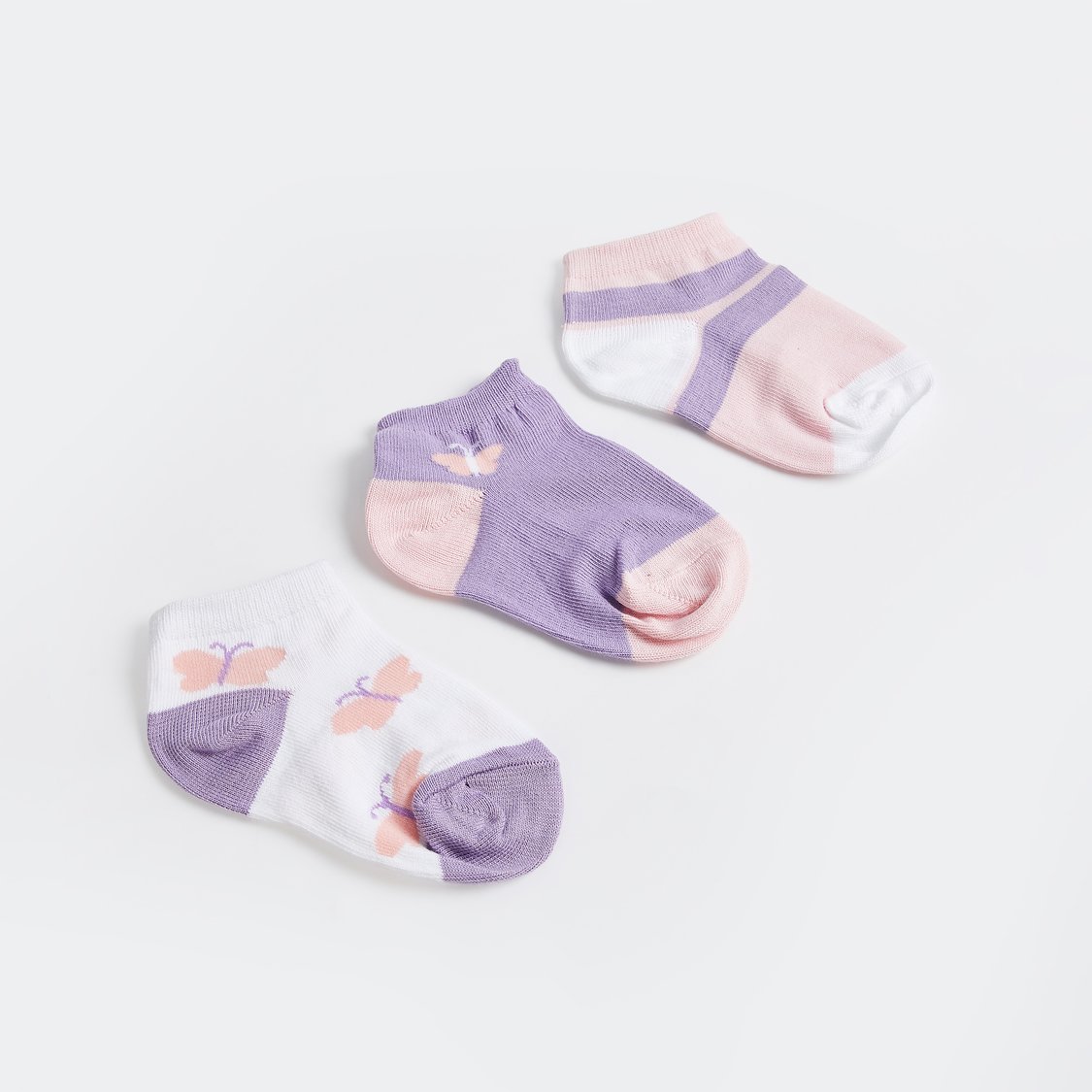 Juniors Assorted Ankle Length Socks - Set of 3