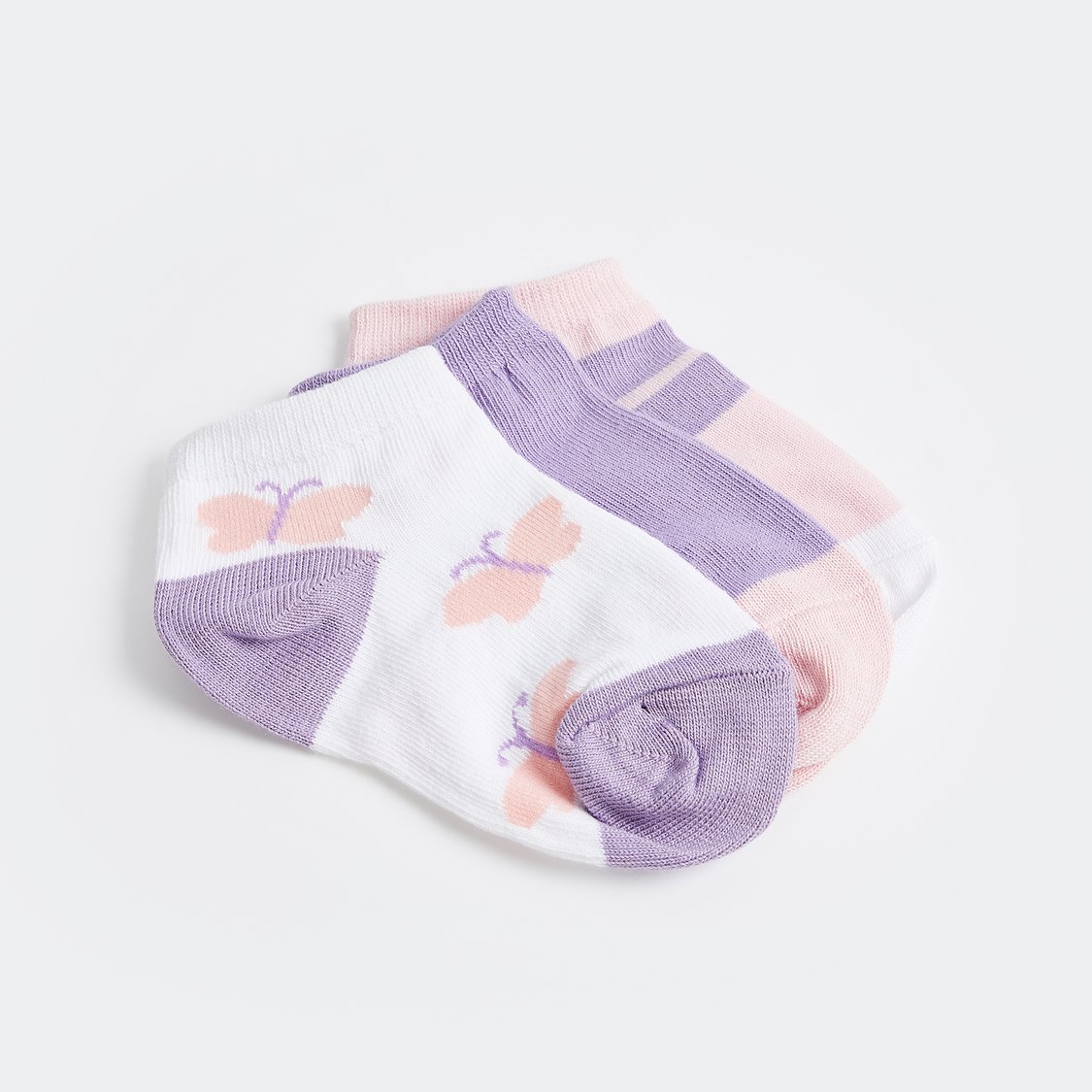 Juniors Assorted Ankle Length Socks - Set of 3