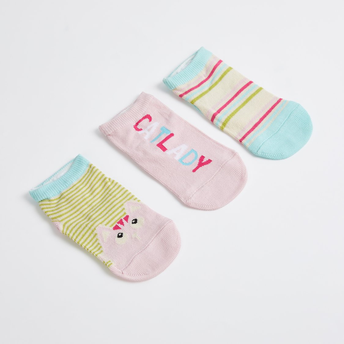 Juniors Assorted Ankle Length Socks - Set of 3