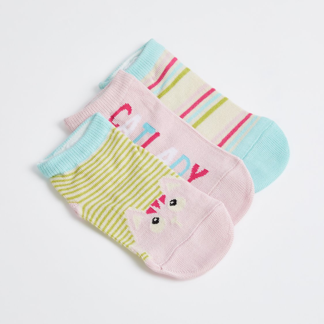 Juniors Assorted Ankle Length Socks - Set of 3
