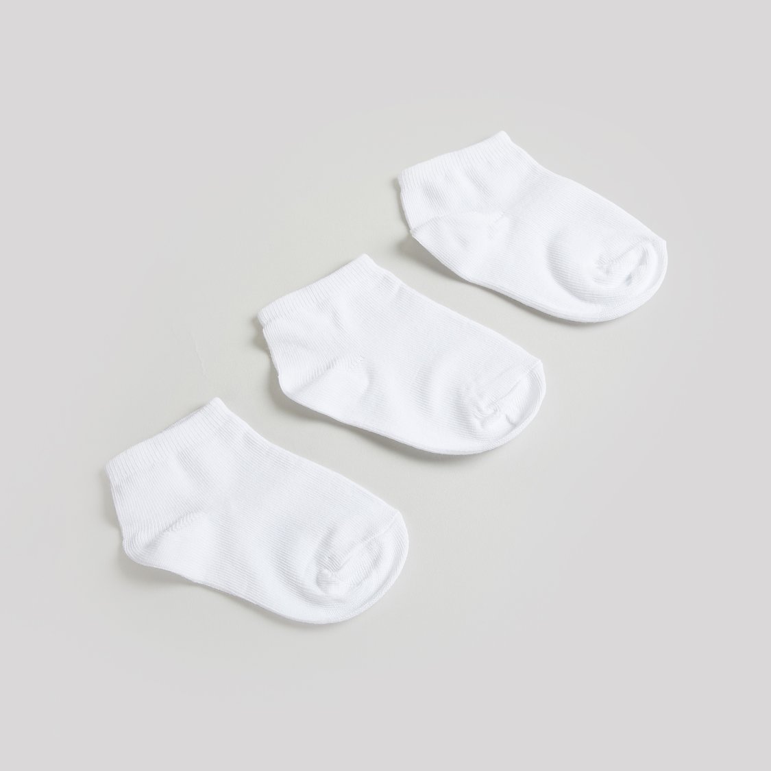Juniors Solid Ankle Length Socks - Set of 3