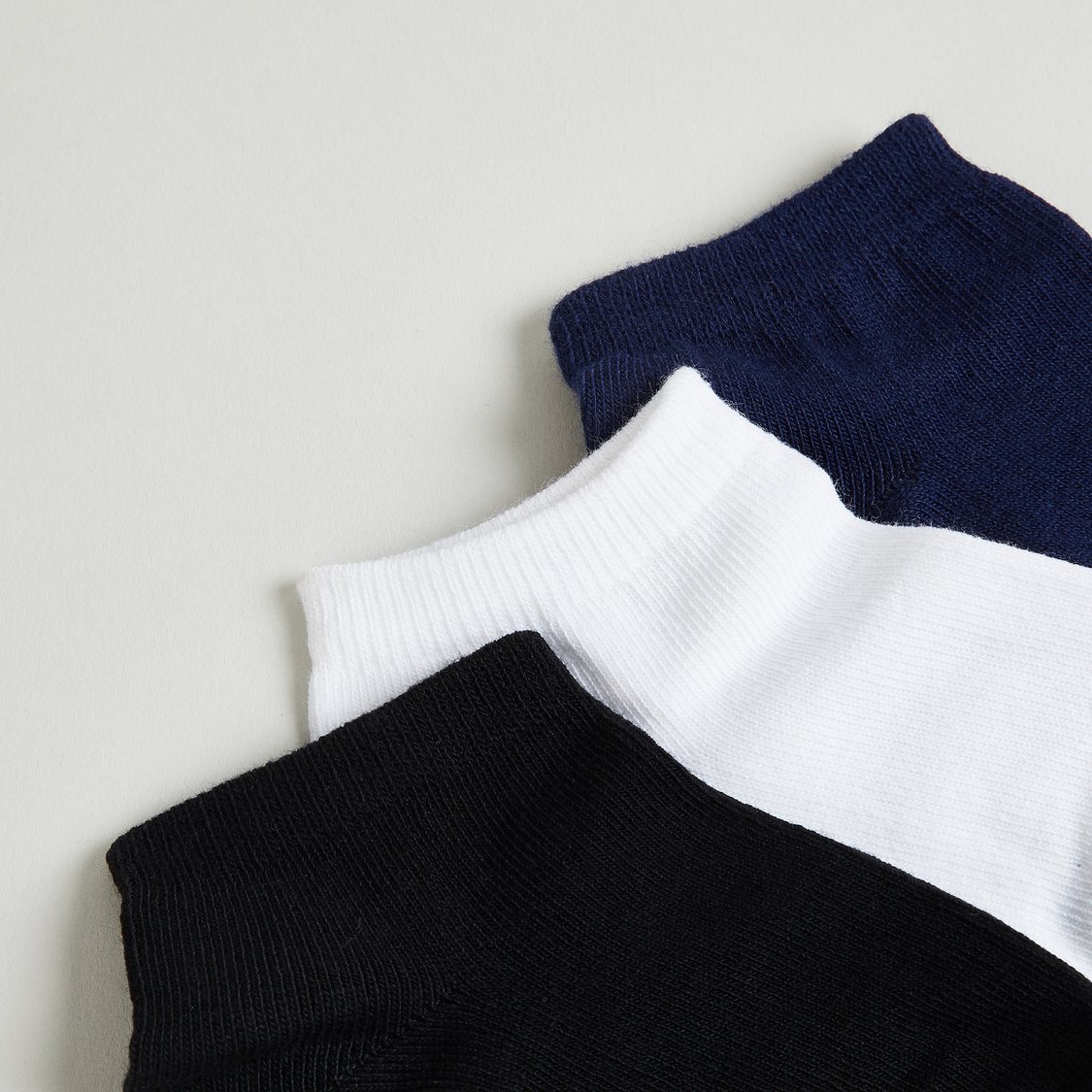 Juniors Solid Ankle Length Socks - Set of 3