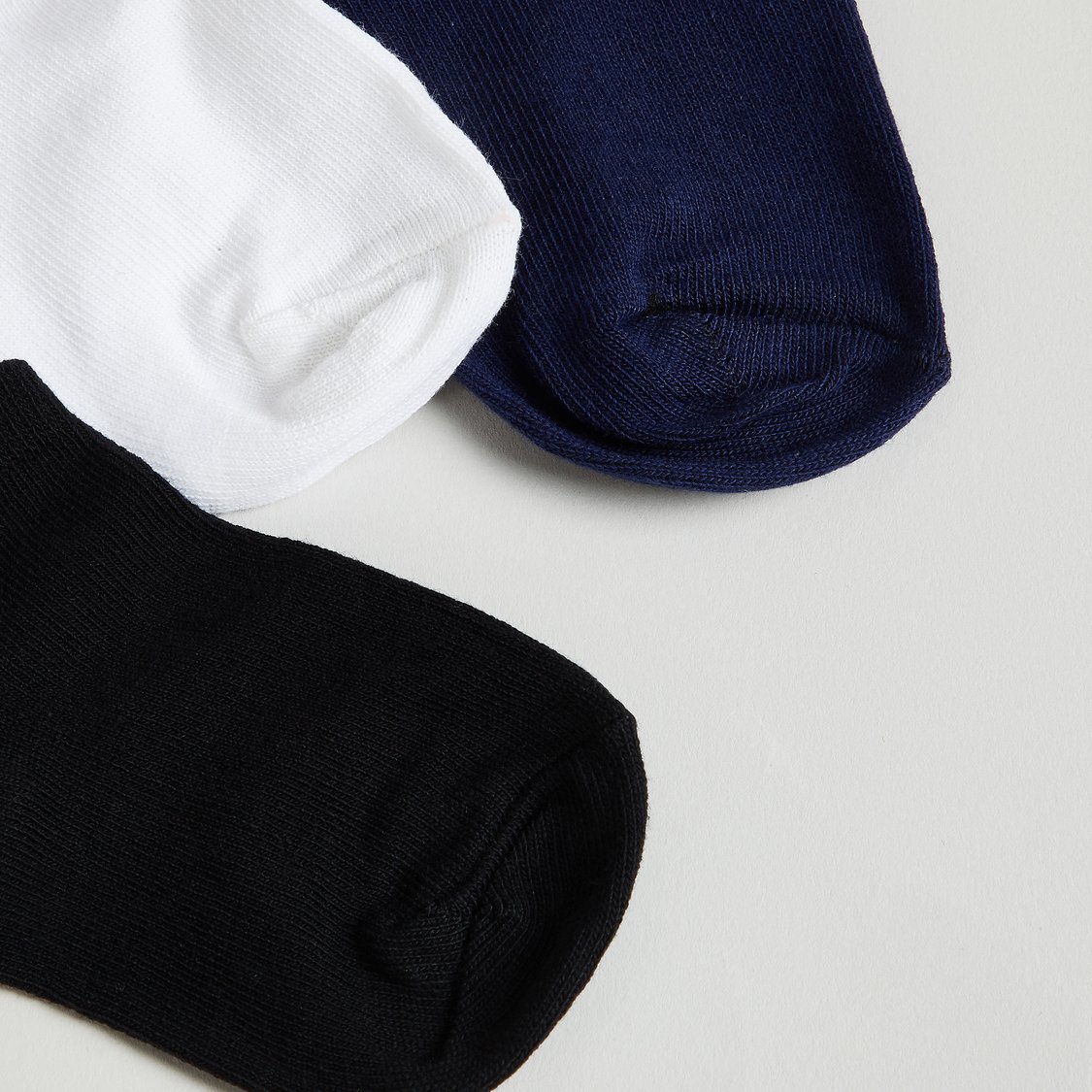 Juniors Solid Ankle Length Socks - Set of 3