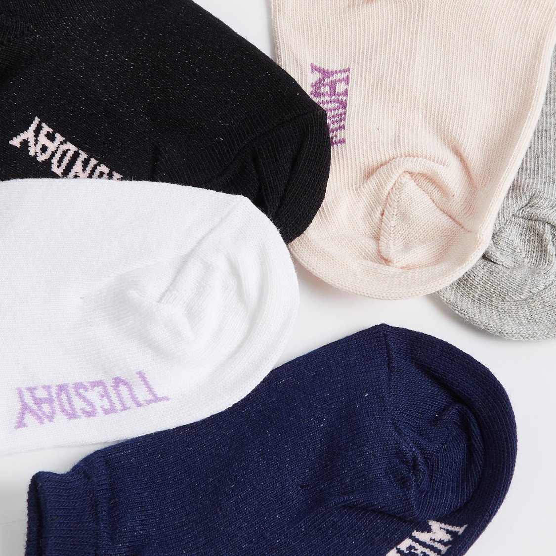 Juniors Printed Ankle Length Socks - Set of 5
