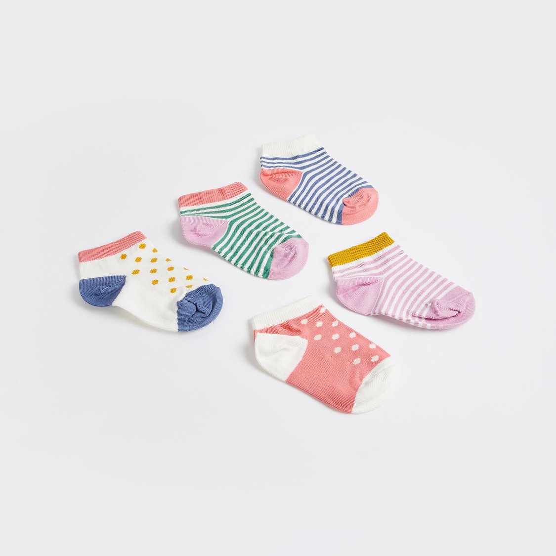 Juniors Assorted Ankle Length Socks - Set of 5