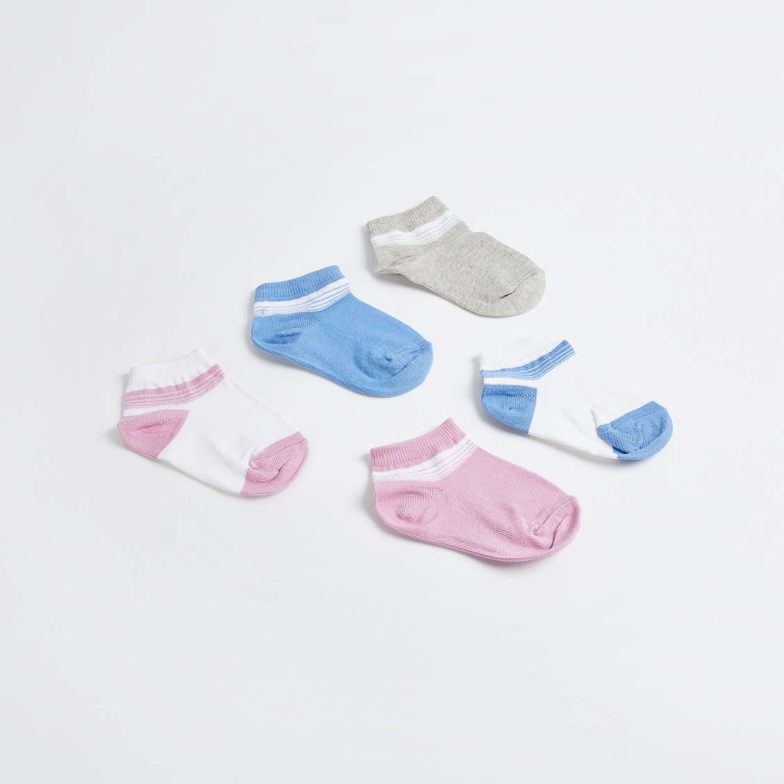 Juniors Striped Ankle Length Socks - Pack of 5