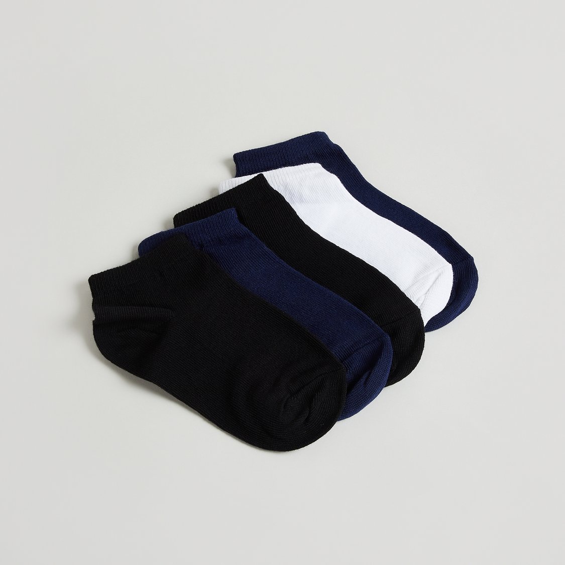Juniors Solid Ankle Length Socks - Set of 5