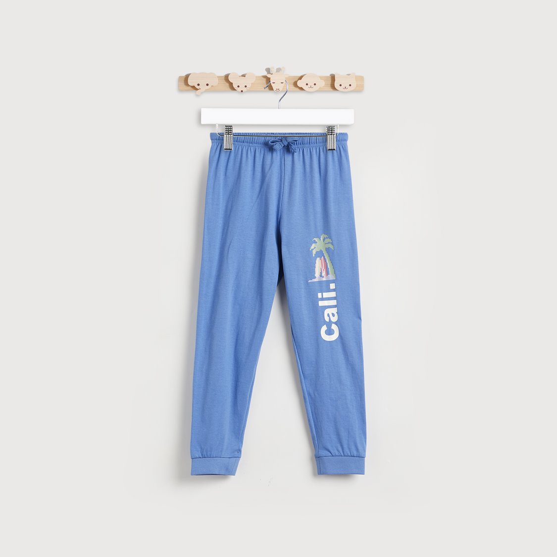 Juniors Beach Print T-shirt with Joggers Set