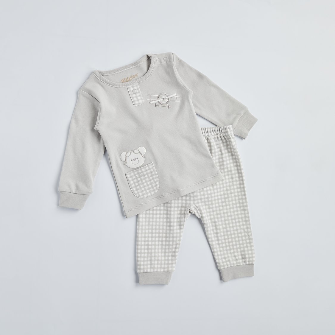 Giggles Embroidered T-shirt And Joggers Set