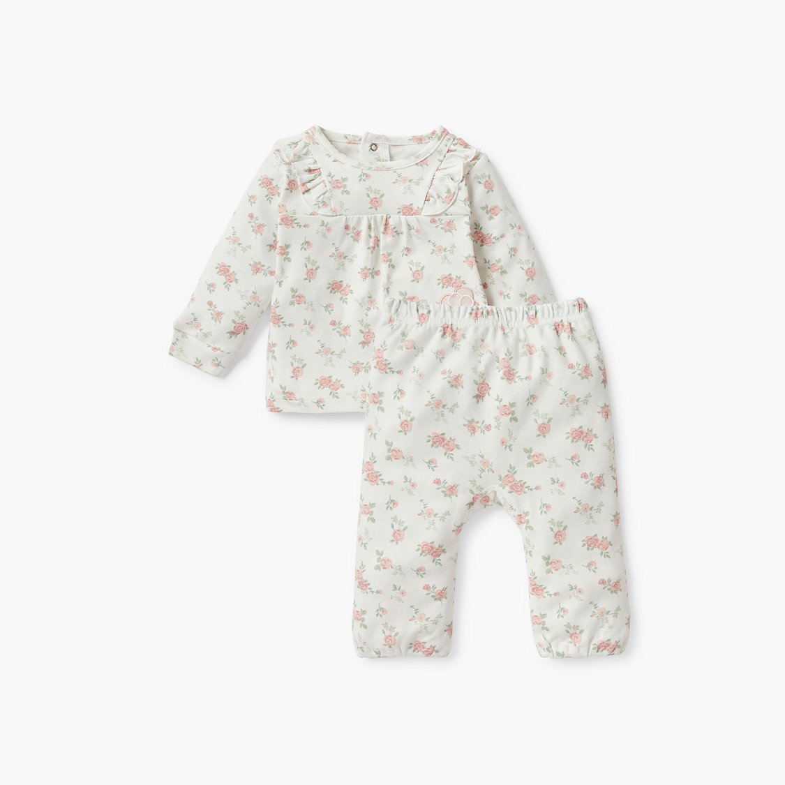 Giggles Floral Print T-shirt and Pyjama Set