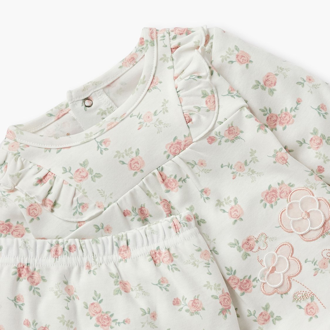 Giggles Floral Print T-shirt and Pyjama Set