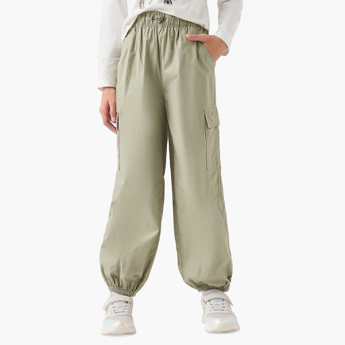 Juniors Solid Cargo Joggers