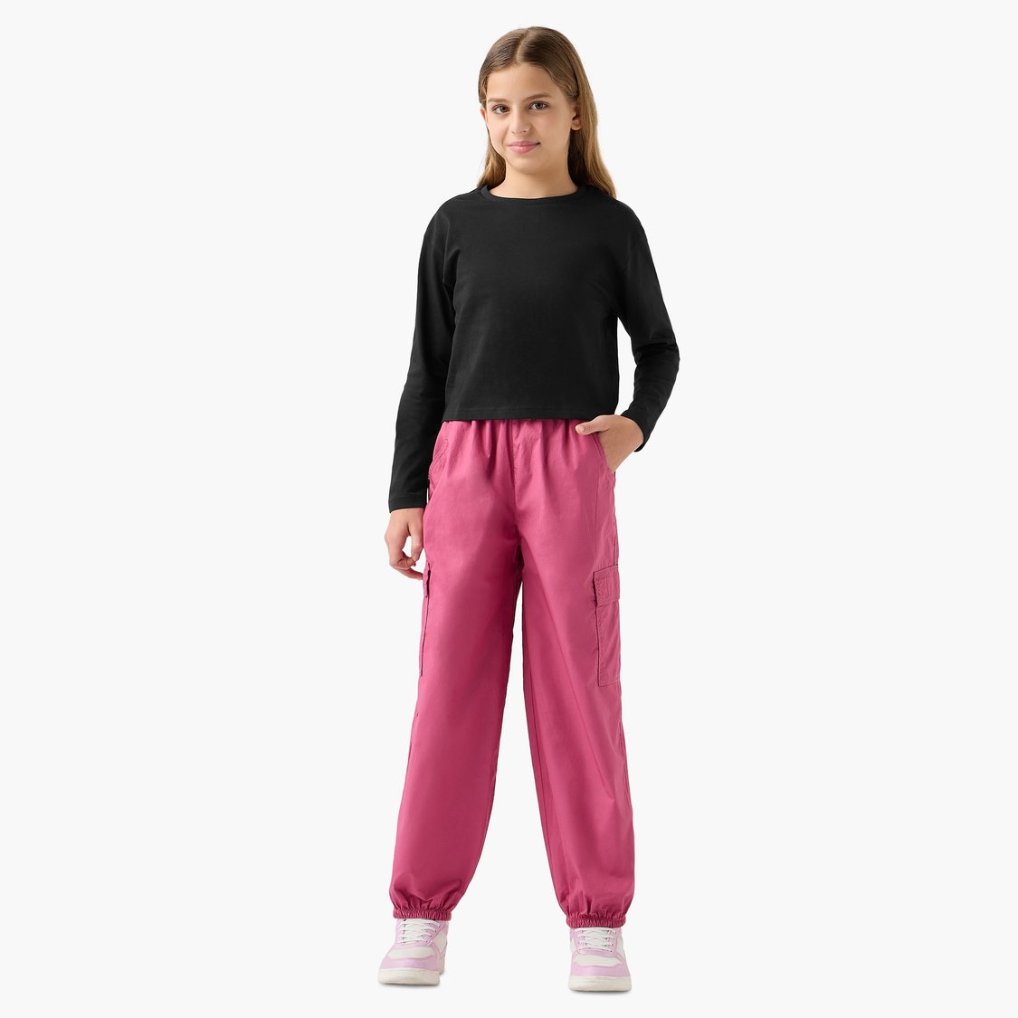 Juniors Solid Cargo Joggers