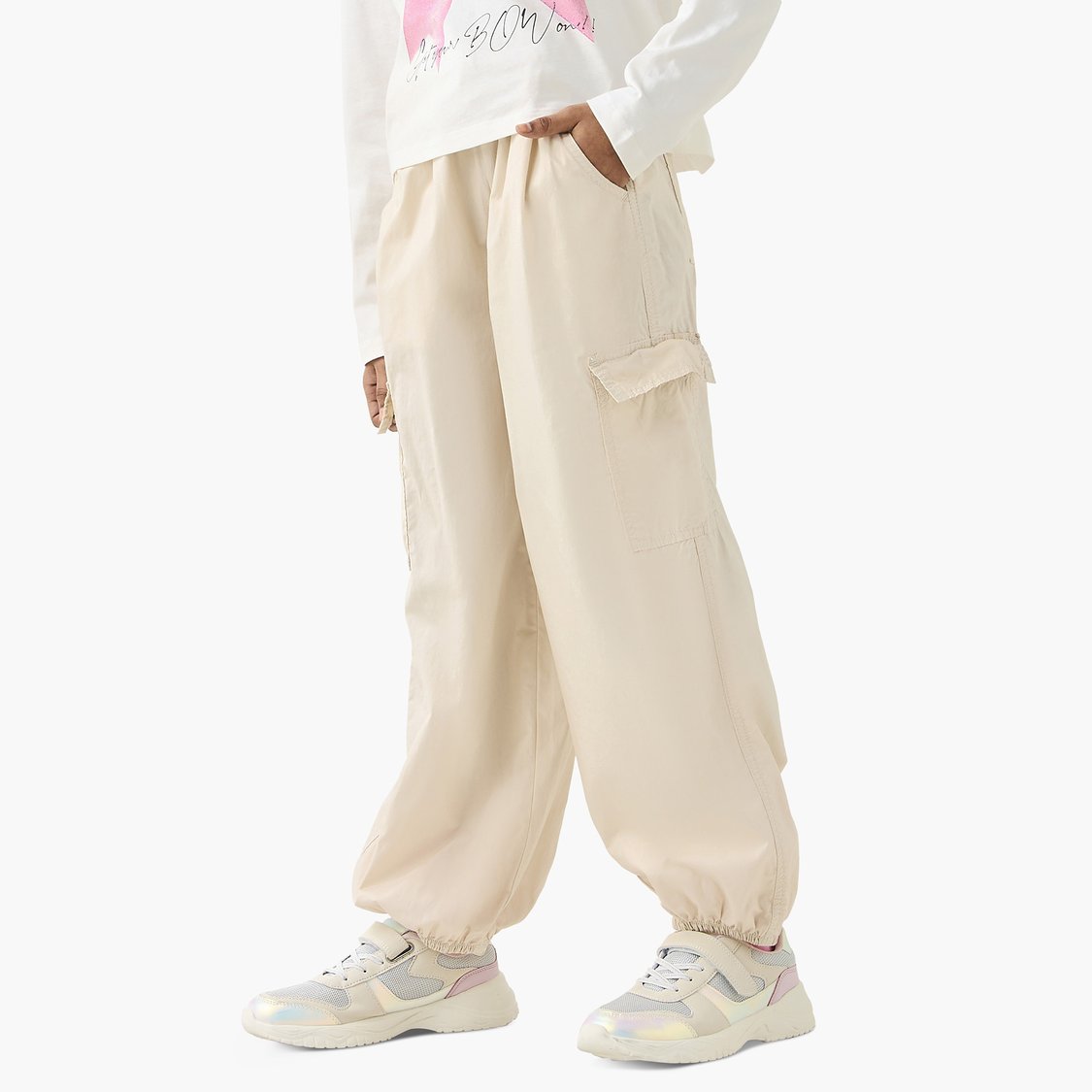 Juniors Solid Cargo Joggers