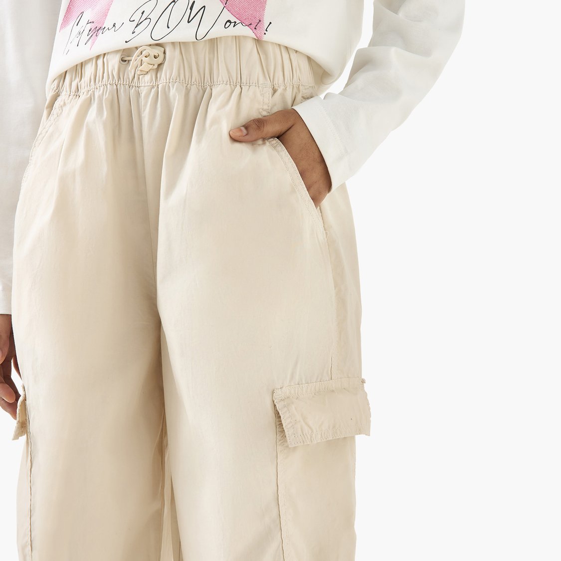 Juniors Solid Cargo Joggers
