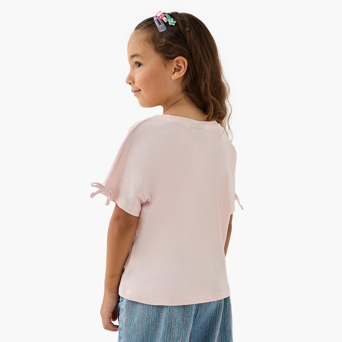 Juniors Minnie Mouse Print T-shirt with Round Neck - Set of 2
