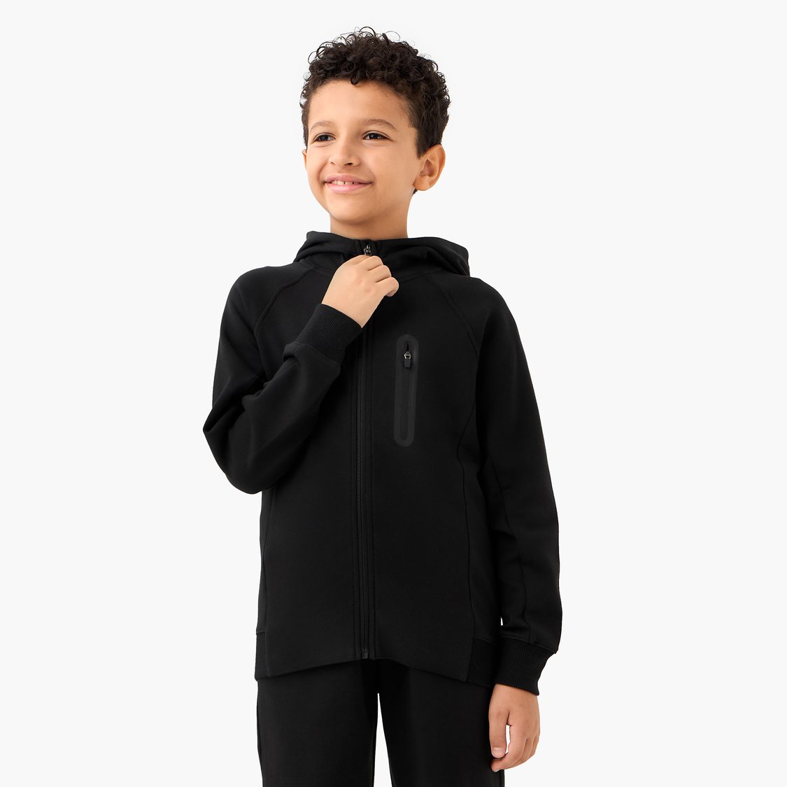 Juniors Solid Hoodie and Joggers Set