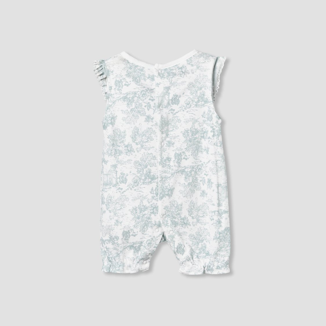 Giggles Floral Embroidered Sleeveless Romper
