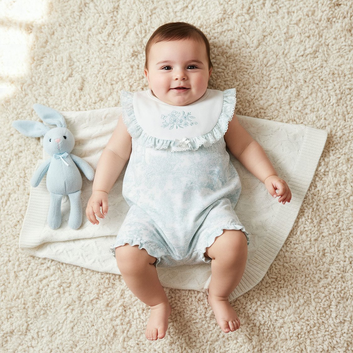 Giggles Floral Embroidered Sleeveless Romper