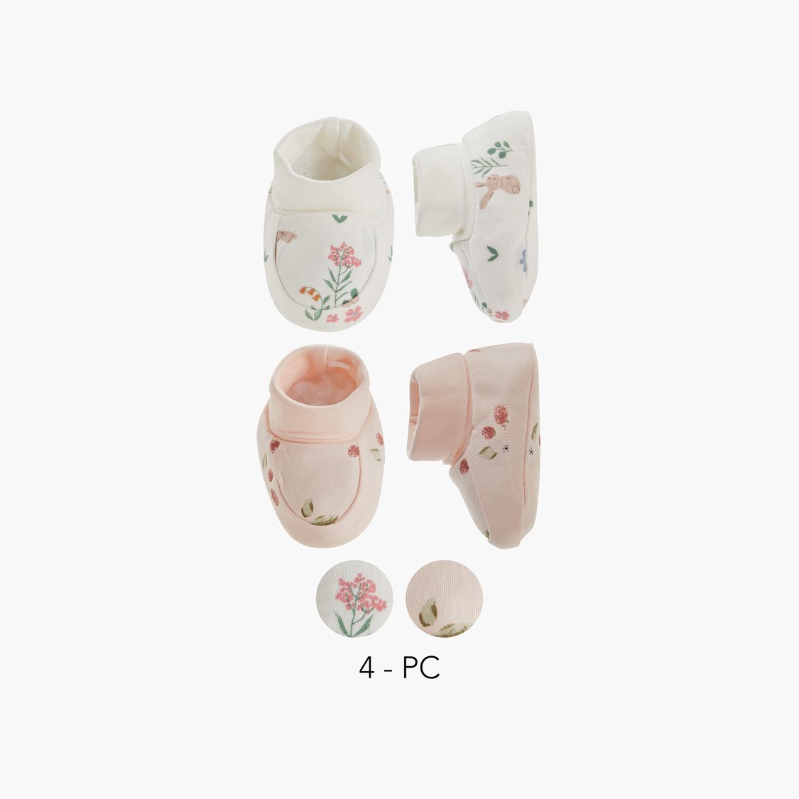 Juniors Printed Slip-On Booties - Set of 2