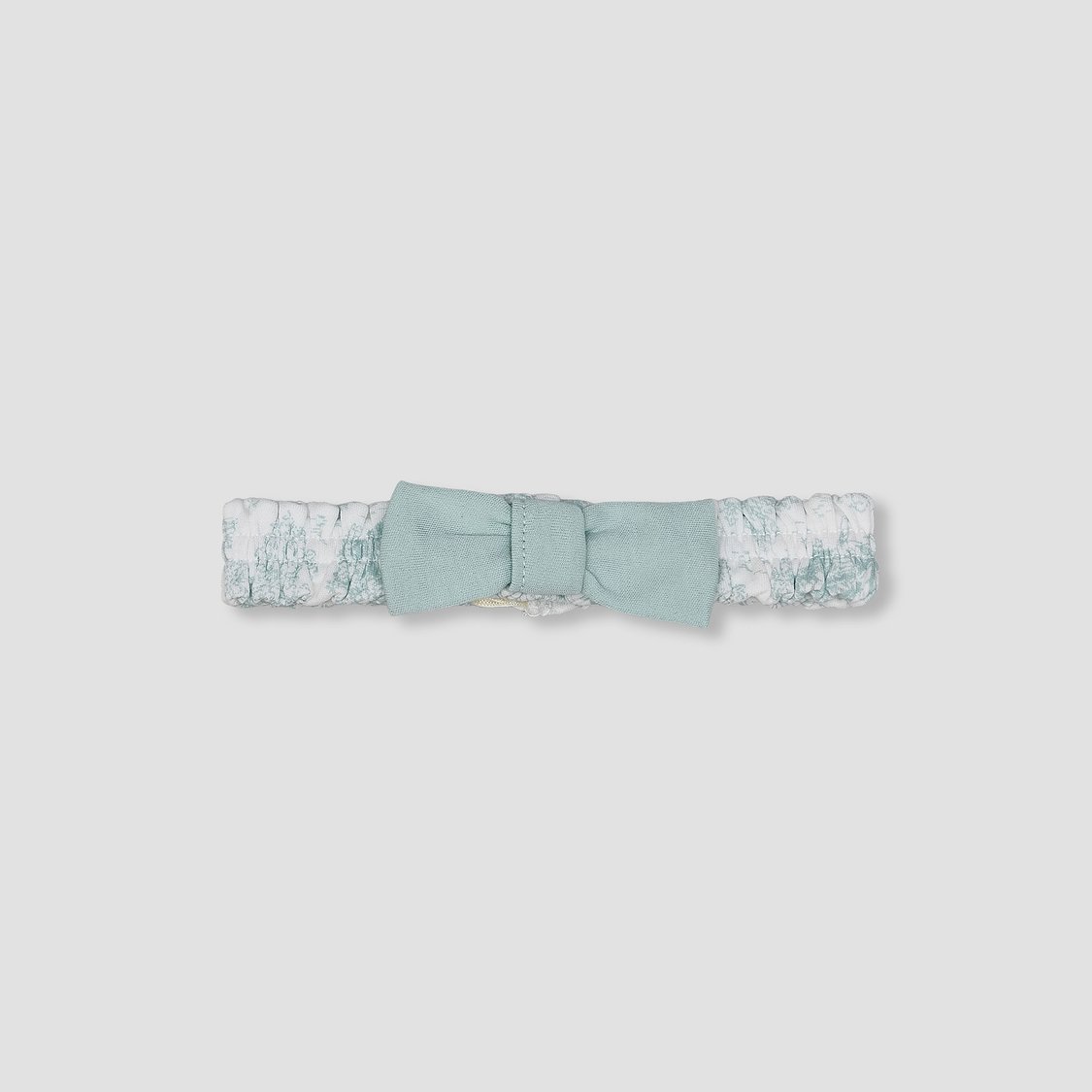 Giggles Printed Headband with Bow Applique
