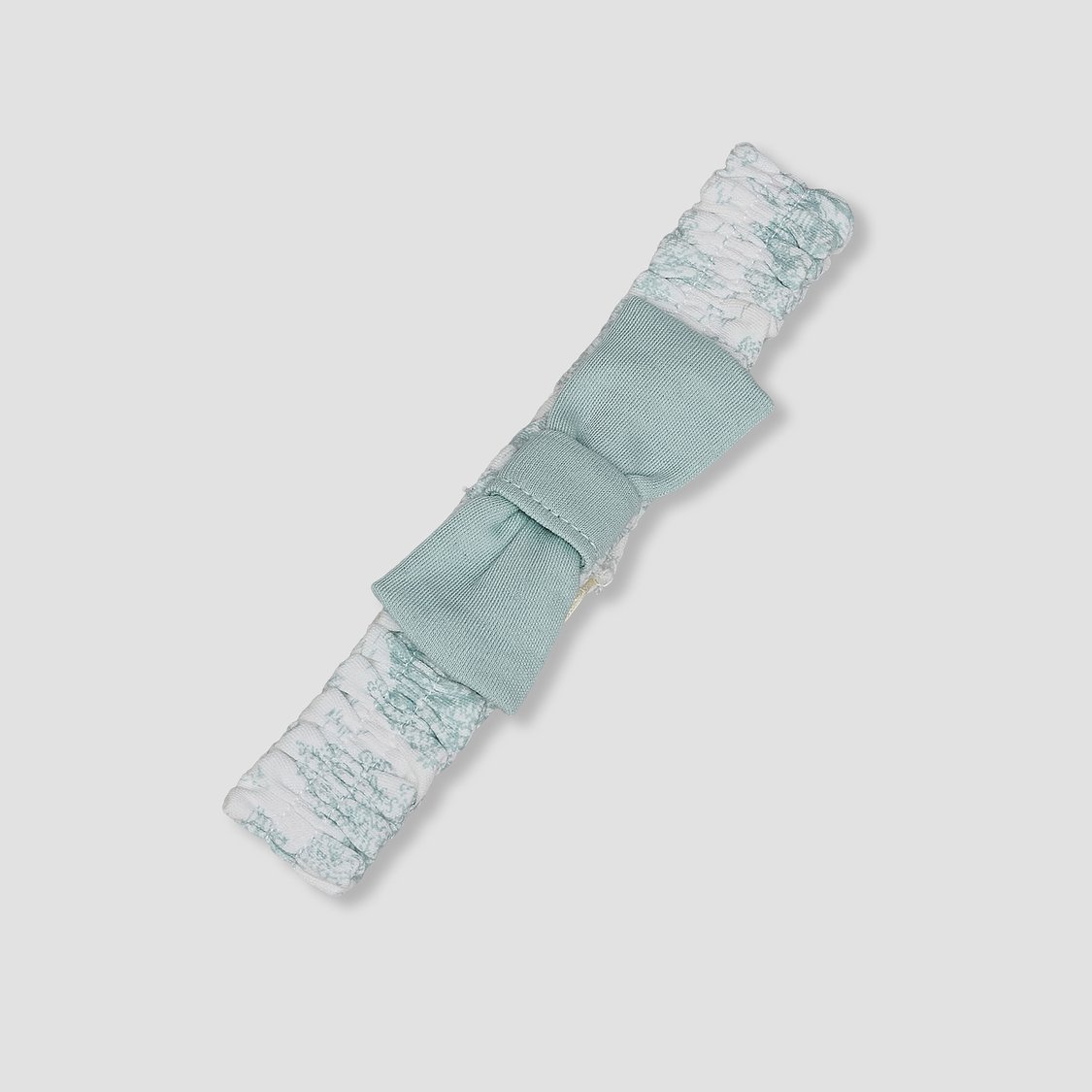 Giggles Printed Headband with Bow Applique