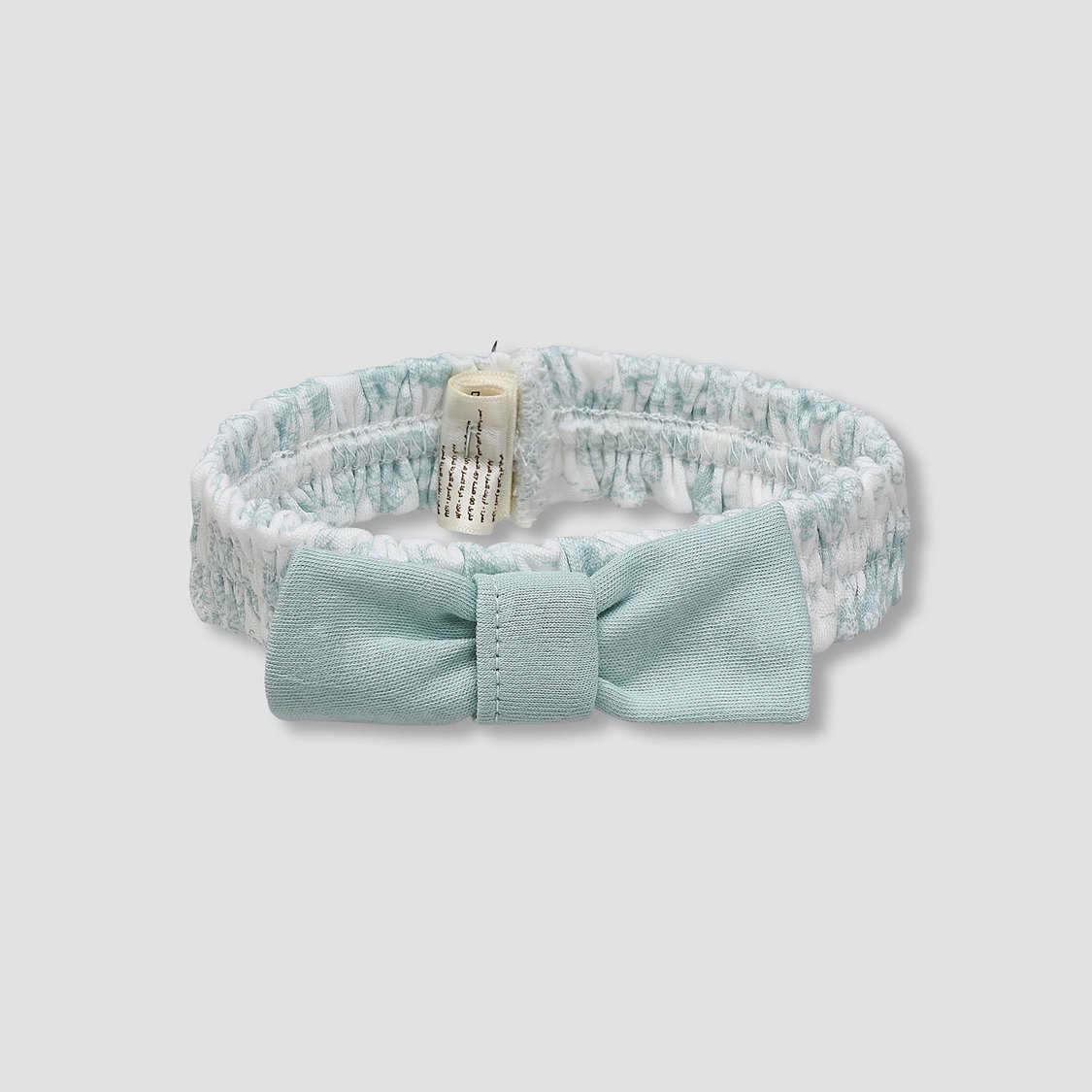 Giggles Printed Headband with Bow Applique