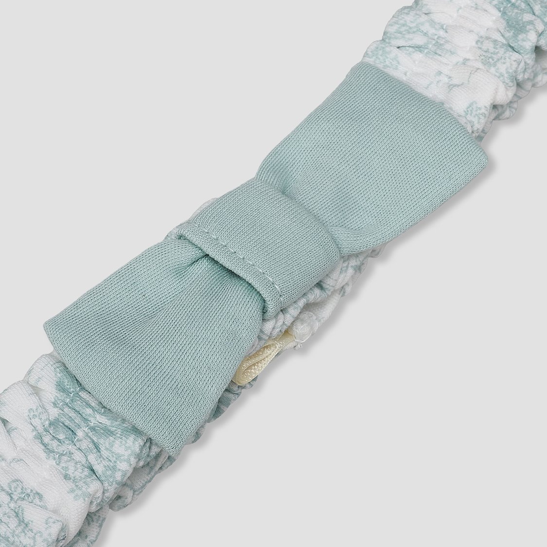 Giggles Printed Headband with Bow Applique