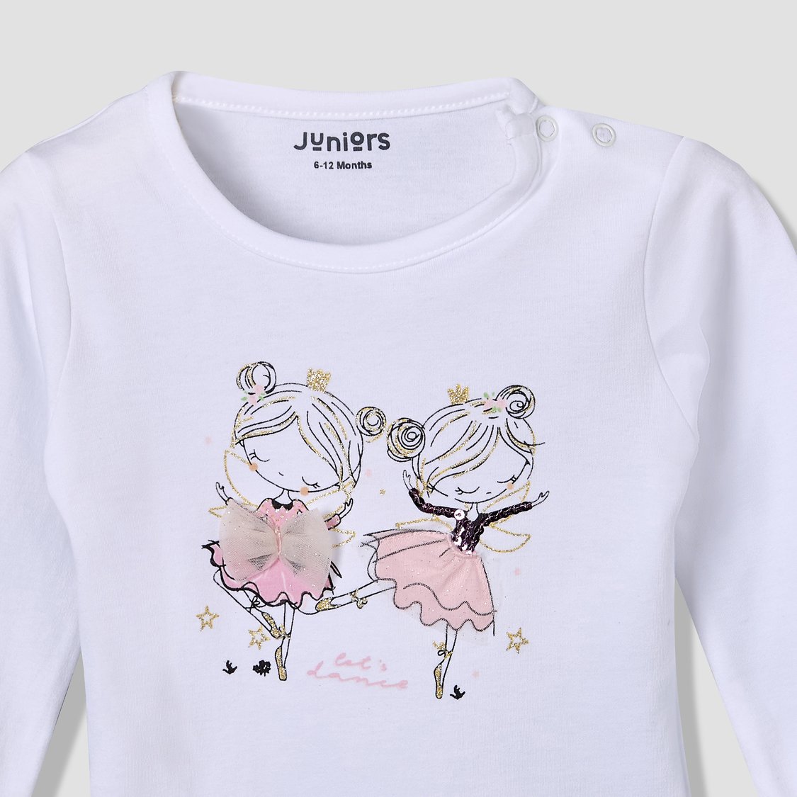 Juniors Printed T-shirt with Pyjamas Set