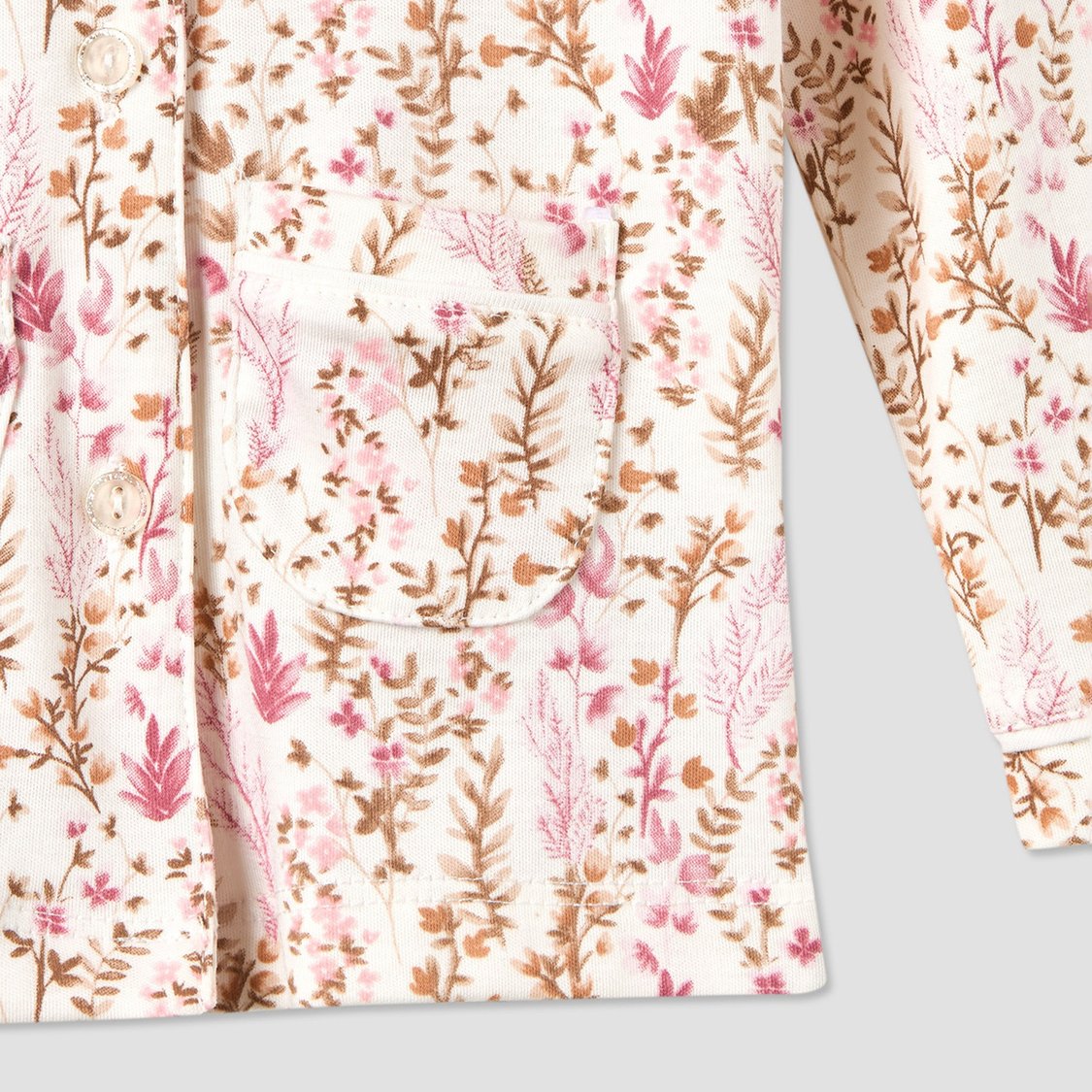 Giggles Floral Print Shirt with Pyjamas Set