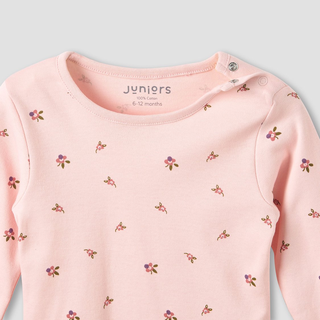 Juniors Floral Print T-shirt with Pyjamas - Set of 3