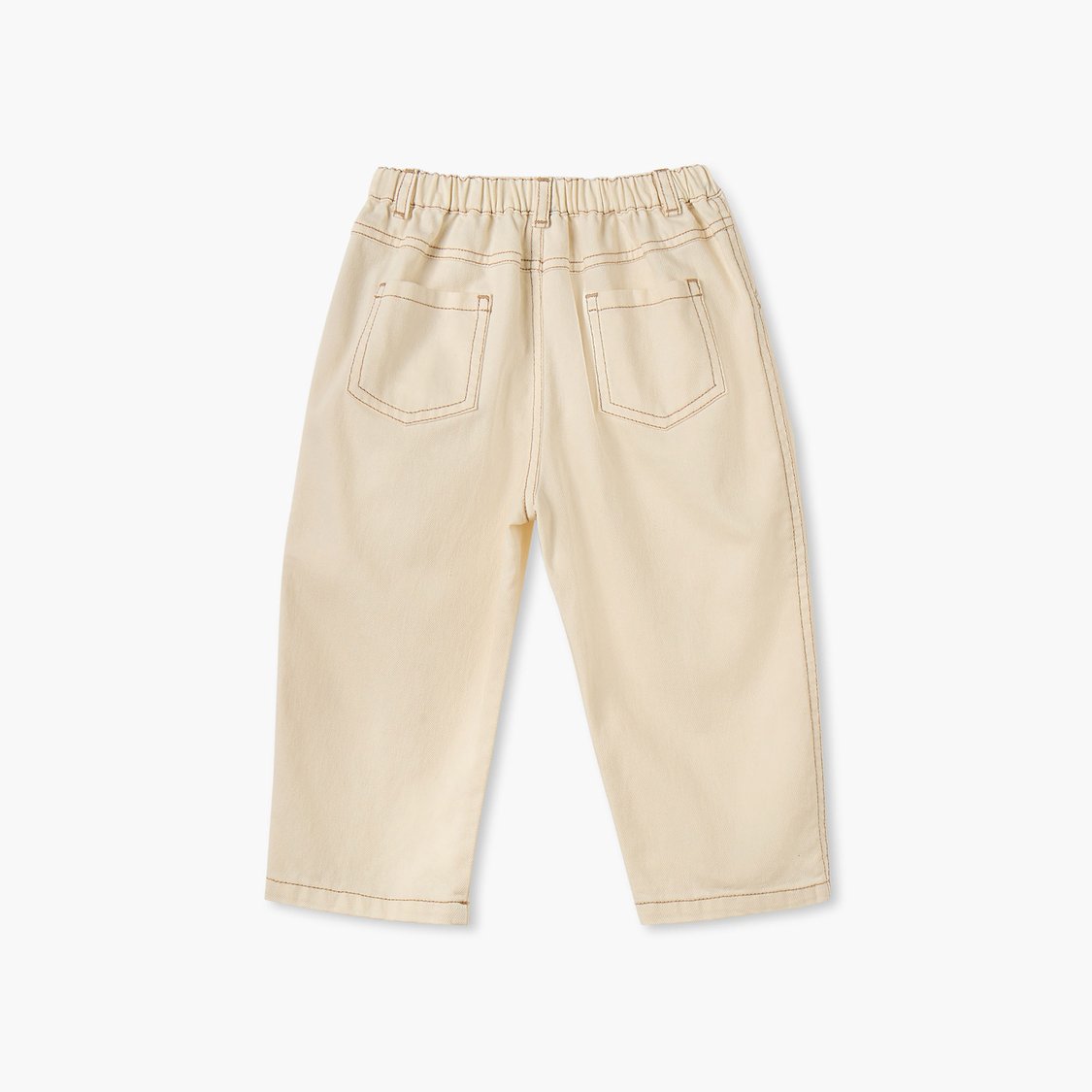 Giggles Textured Trousers with Button Closure and Pockets