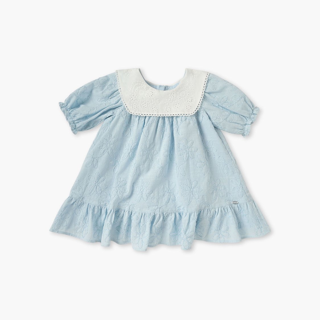 Giggles Embroidered Dress with Headband