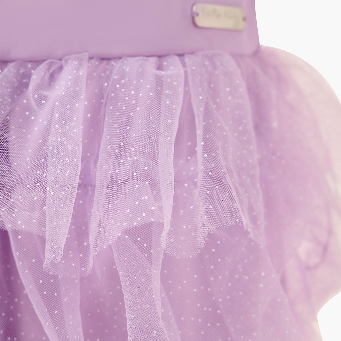 Juniors Hello Kitty Ruffle Detail Dress with Round Neck and Short Sleeves