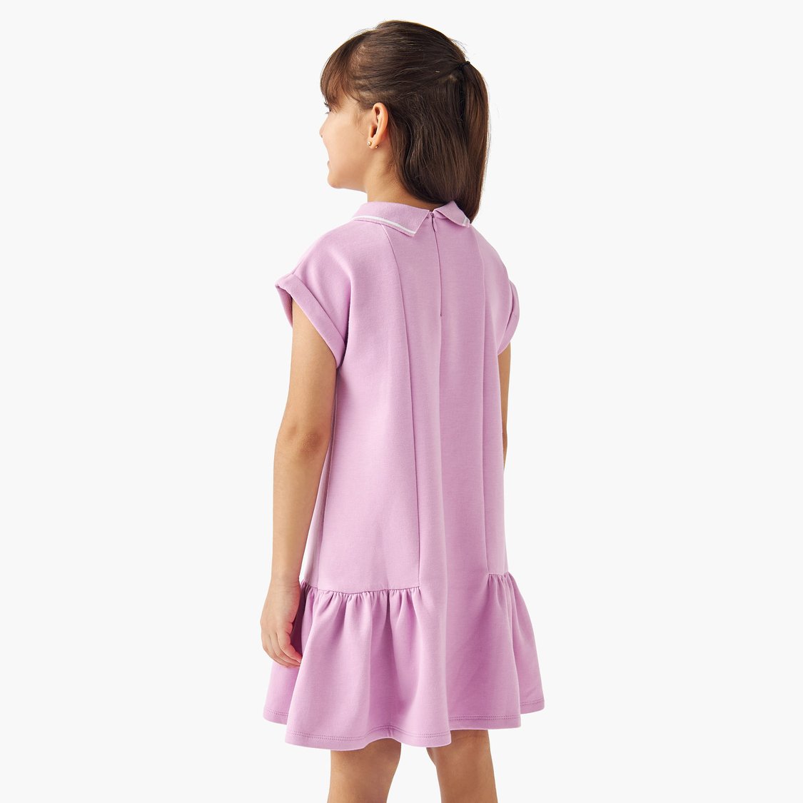 Kappa Logo Print Polo Dress with Short Sleeves