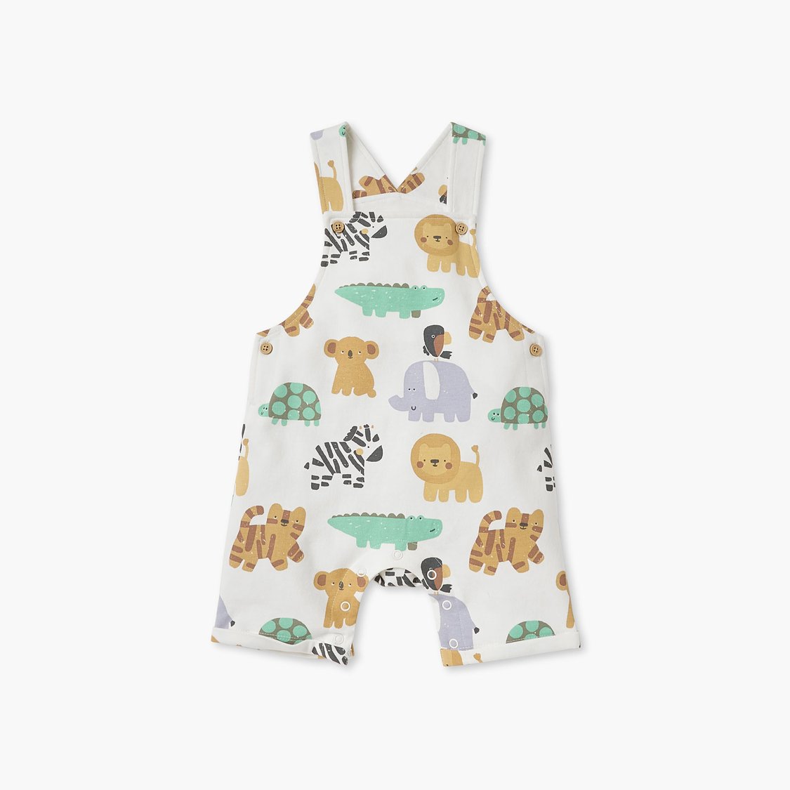 Juniors Animal Print Dungaree and T-shirt Set