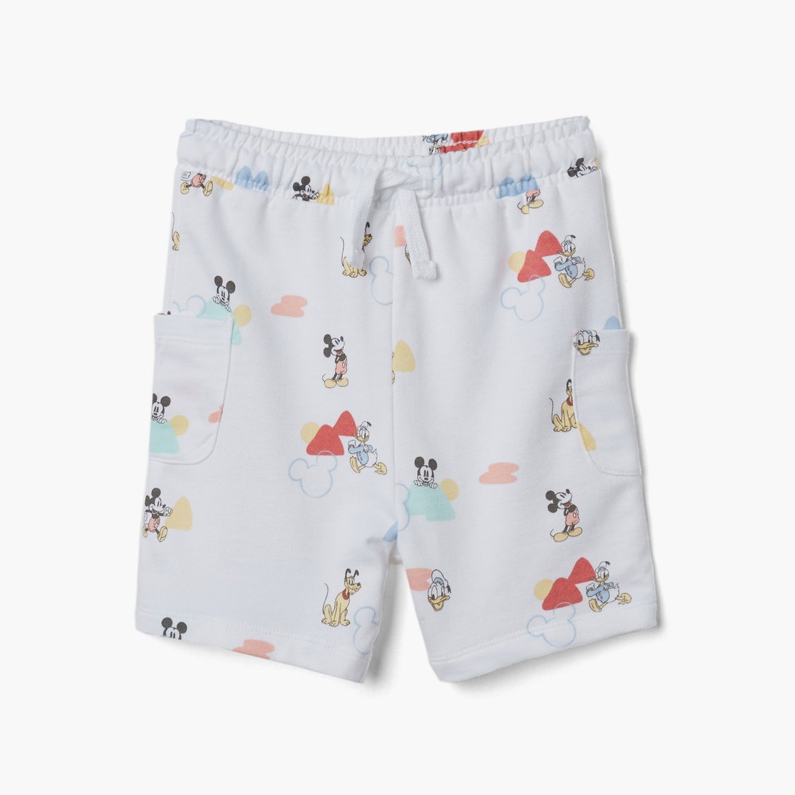 Disney Mickey Mouse and Donald Duck Print Hoodie and Shorts Set