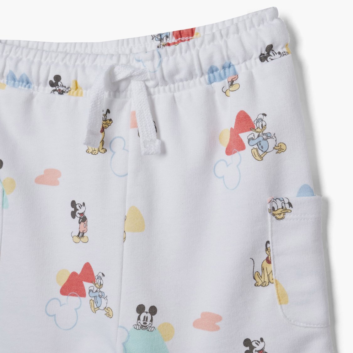 Disney Mickey Mouse and Donald Duck Print Hoodie and Shorts Set