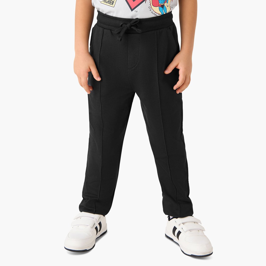 Juniors Solid Joggers with Drawstring Closure