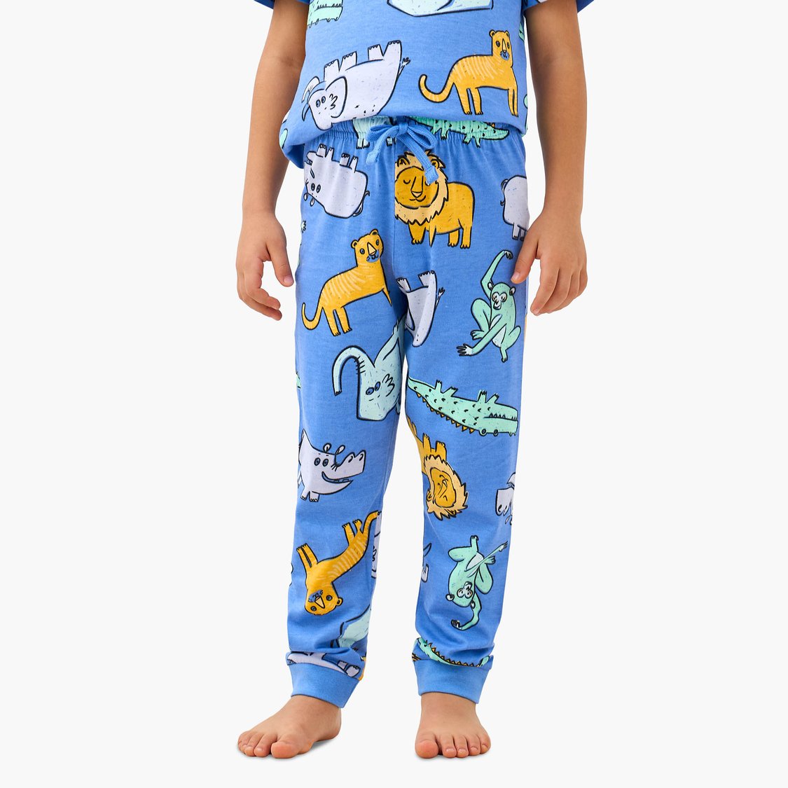 Juniors Animal Print T-shirt and Joggers