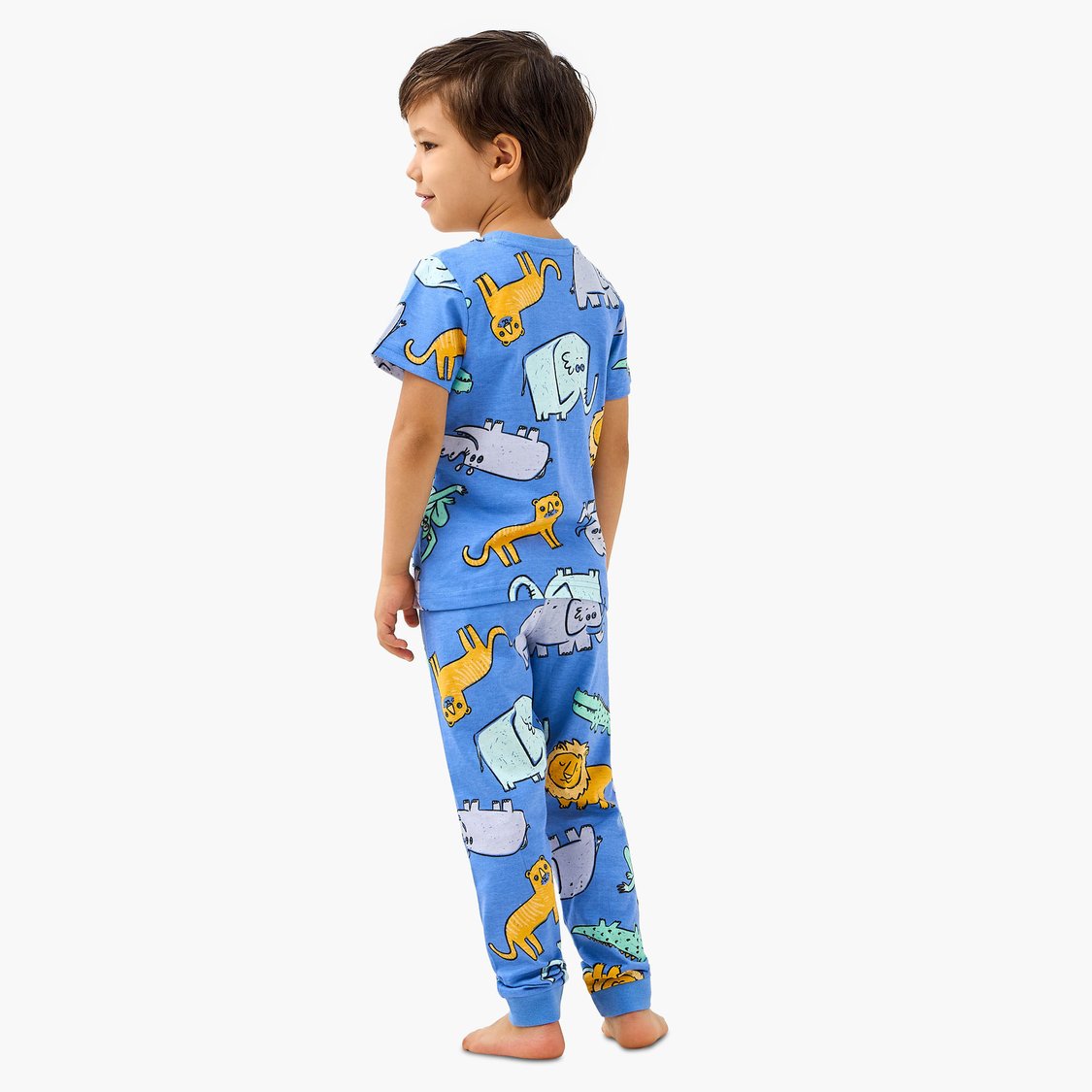 Juniors Animal Print T-shirt and Joggers