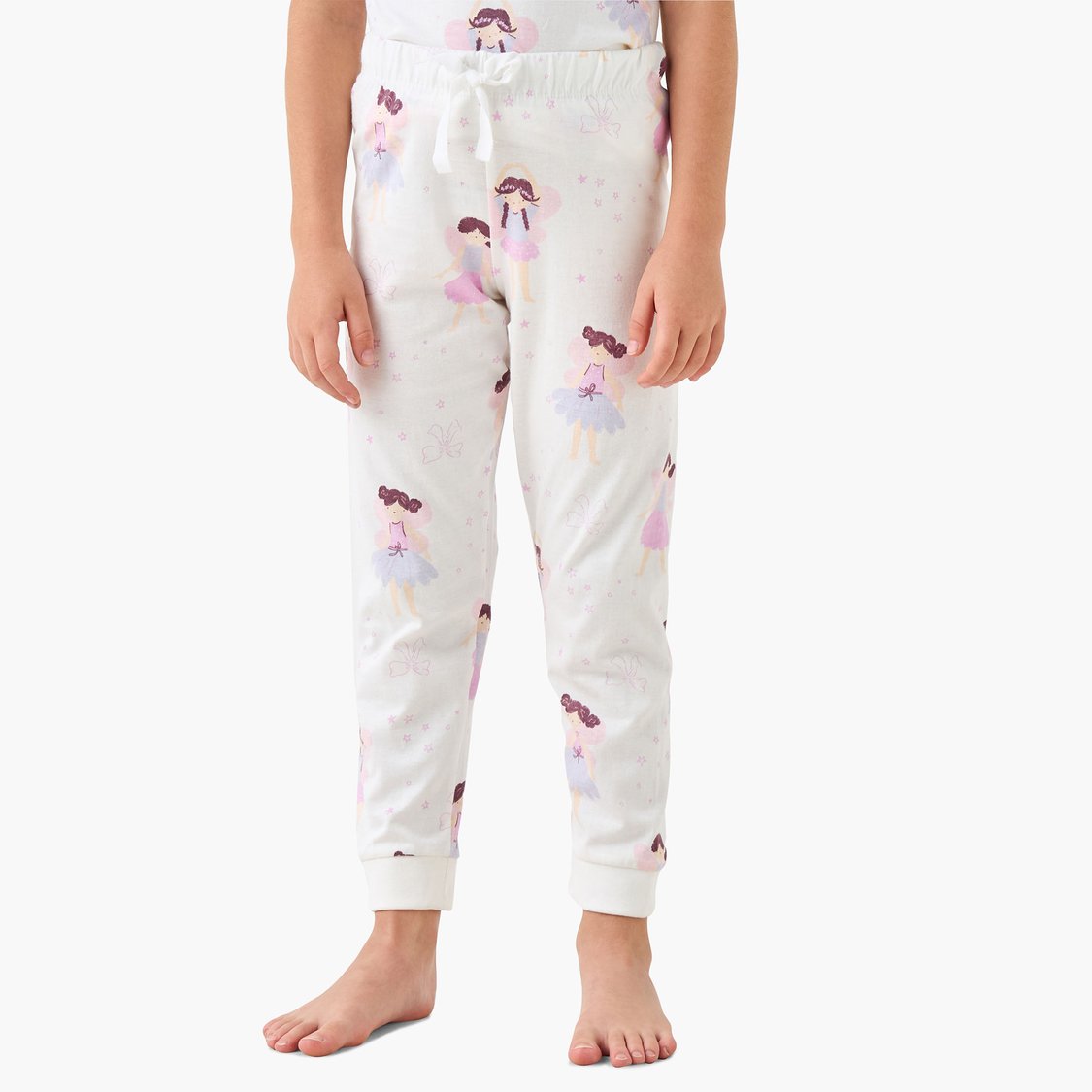 Juniors Angel Print T-shirt and Pyjama Set