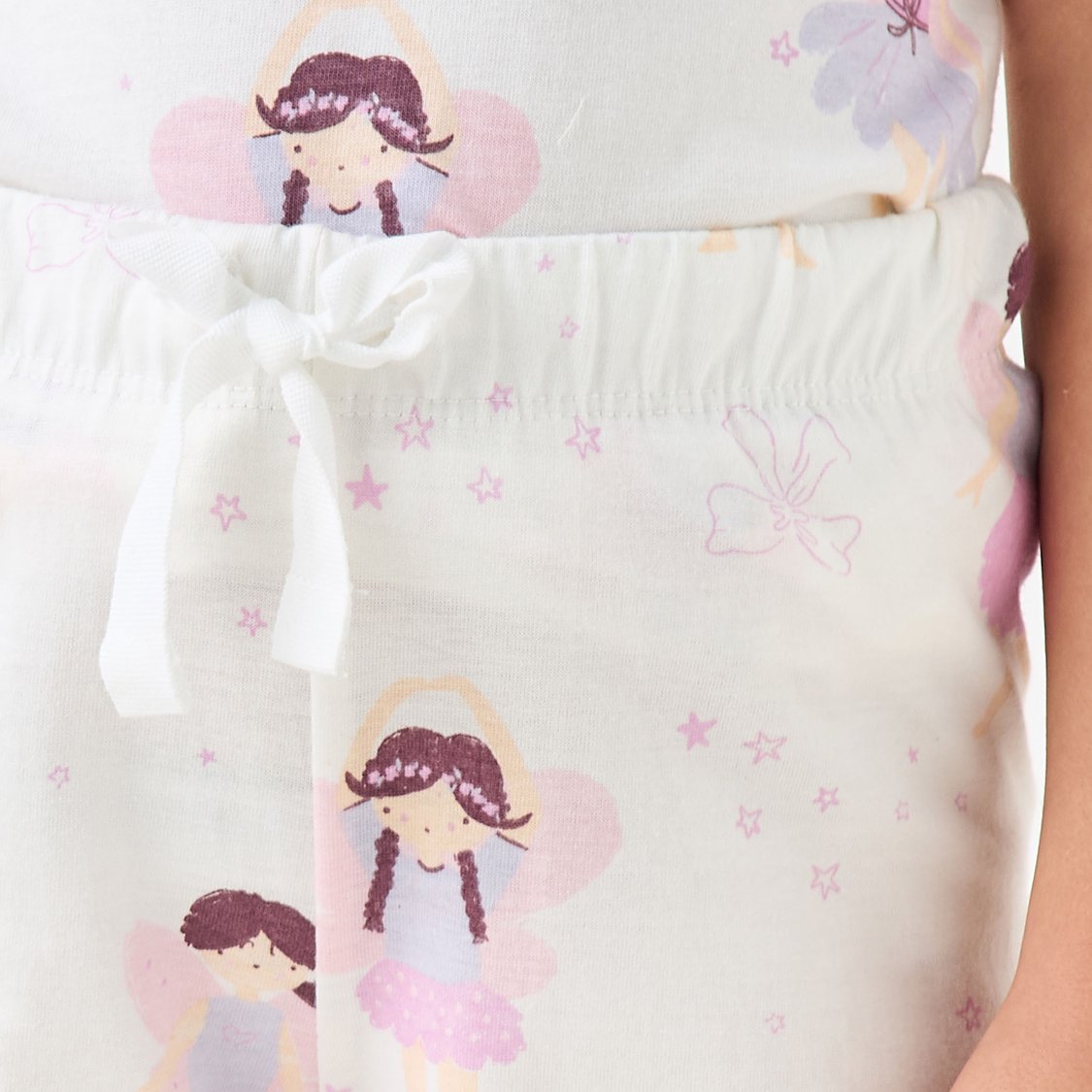 Juniors Angel Print T-shirt and Pyjama Set